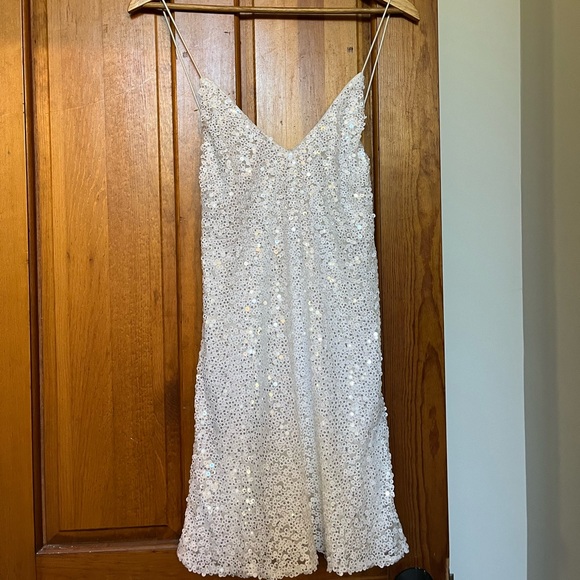 Lulus Force of Fashion White Sequin Mini Dress - Picture 4 of 6